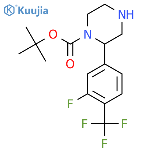 tert-butyl 2-3-fluoro-4-(trifluoromethyl)phenylpiperazine-1-carboxylate structure