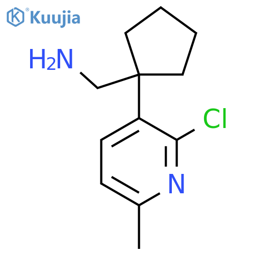 1-(2-chloro-6-methylpyridin-3-yl)cyclopentylmethanamine structure
