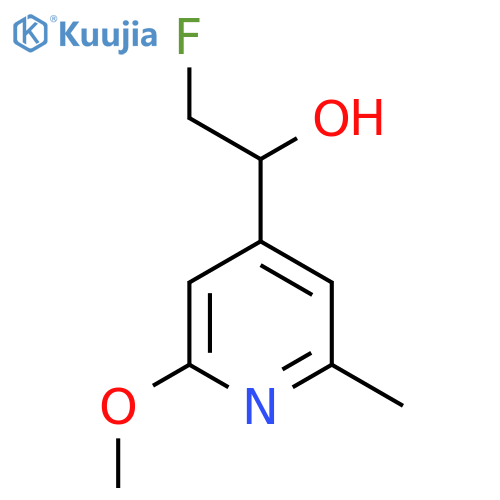 2-fluoro-1-(2-methoxy-6-methylpyridin-4-yl)ethan-1-ol structure