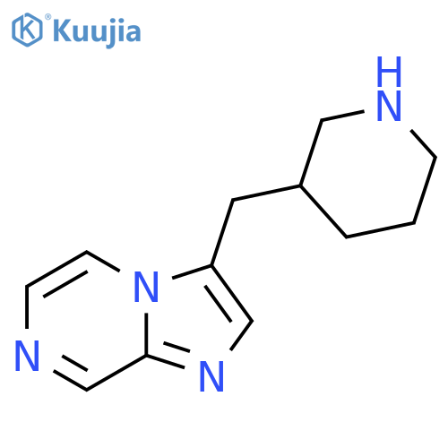 3-({imidazo1,2-apyrazin-3-yl}methyl)piperidine structure