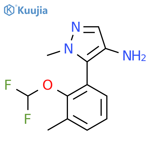5-2-(difluoromethoxy)-3-methylphenyl-1-methyl-1H-pyrazol-4-amine structure