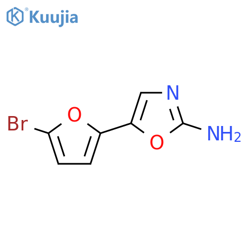 5-(5-bromofuran-2-yl)-1,3-oxazol-2-amine structure
