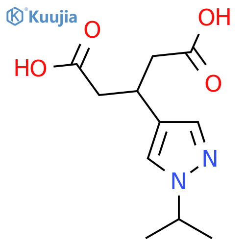 3-1-(propan-2-yl)-1H-pyrazol-4-ylpentanedioic acid structure