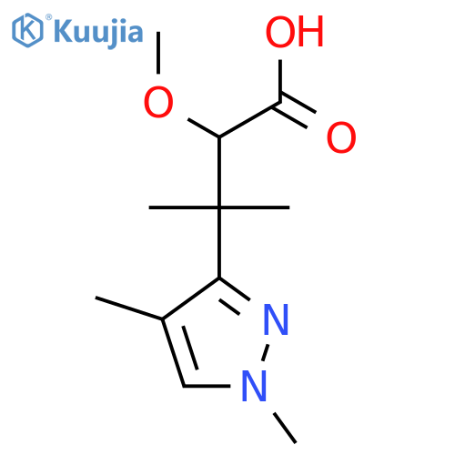 3-(1,4-dimethyl-1H-pyrazol-3-yl)-2-methoxy-3-methylbutanoic acid structure