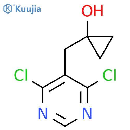 1-(4,6-dichloropyrimidin-5-yl)methylcyclopropan-1-ol structure