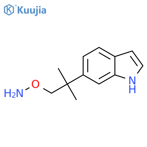 O-2-(1H-indol-6-yl)-2-methylpropylhydroxylamine structure