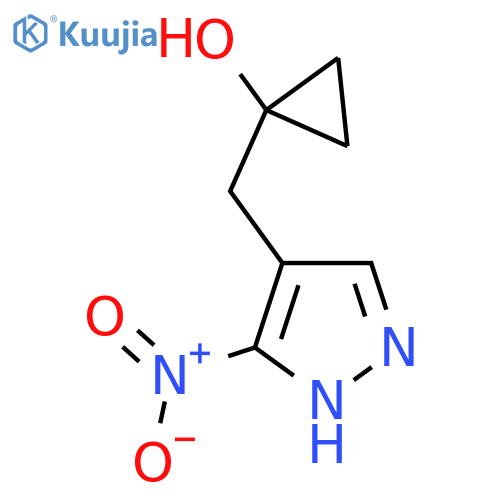 1-(3-nitro-1H-pyrazol-4-yl)methylcyclopropan-1-ol structure