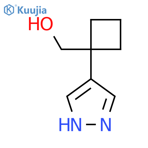 1-(1H-pyrazol-4-yl)cyclobutylmethanol structure