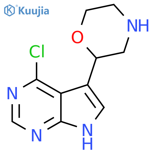 2-{4-chloro-7H-pyrrolo2,3-dpyrimidin-5-yl}morpholine structure