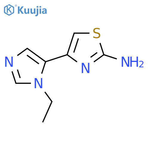 4-(1-ethyl-1H-imidazol-5-yl)-1,3-thiazol-2-amine structure