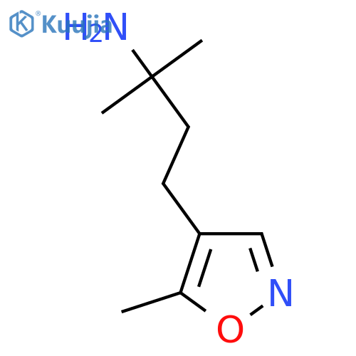 2-methyl-4-(5-methyl-1,2-oxazol-4-yl)butan-2-amine structure