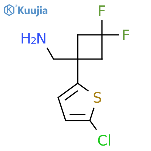 1-(5-chlorothiophen-2-yl)-3,3-difluorocyclobutylmethanamine structure