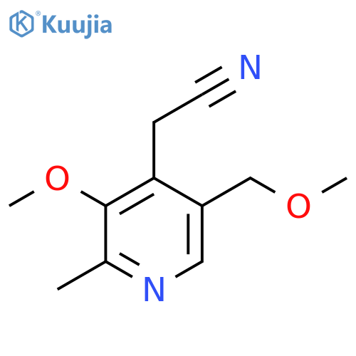 2-3-methoxy-5-(methoxymethyl)-2-methylpyridin-4-ylacetonitrile structure