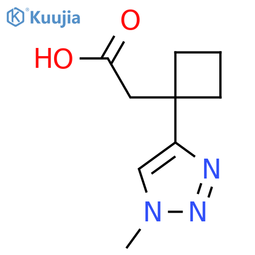 2-1-(1-methyl-1H-1,2,3-triazol-4-yl)cyclobutylacetic acid structure