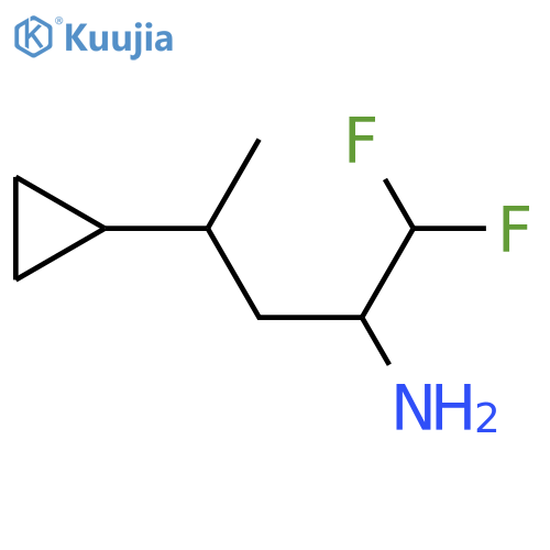 4-cyclopropyl-1,1-difluoropentan-2-amine structure