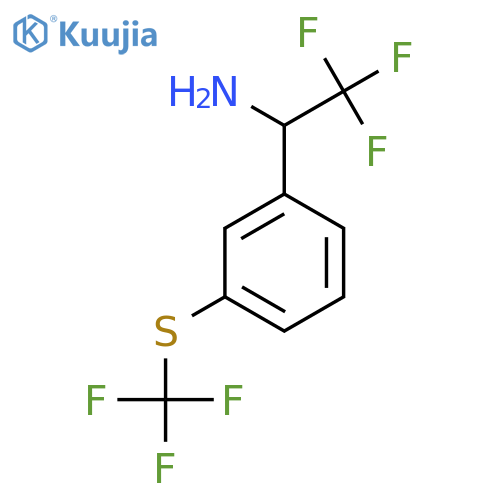 2,2,2-trifluoro-1-{3-(trifluoromethyl)sulfanylphenyl}ethan-1-amine structure