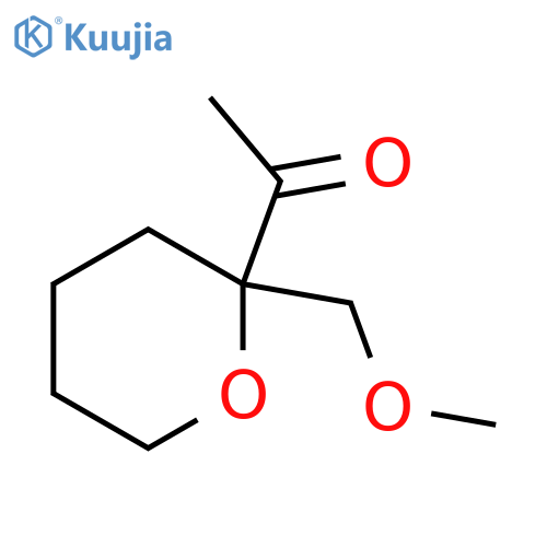 1-2-(methoxymethyl)oxan-2-ylethan-1-one structure