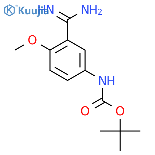 tert-butyl N-(3-carbamimidoyl-4-methoxyphenyl)carbamate structure