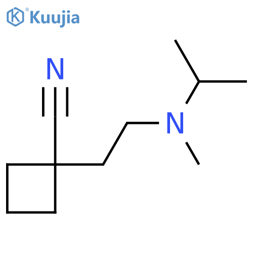 1-{2-methyl(propan-2-yl)aminoethyl}cyclobutane-1-carbonitrile structure