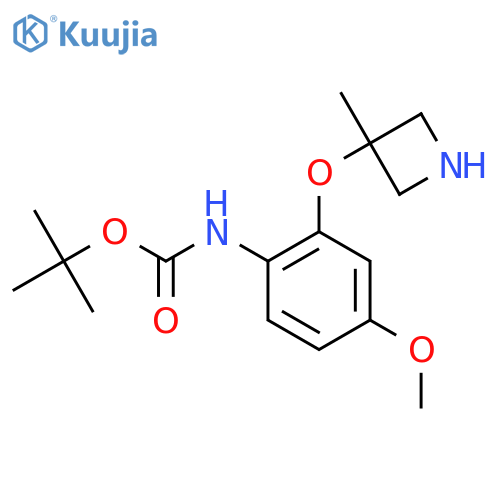tert-butyl N-{4-methoxy-2-(3-methylazetidin-3-yl)oxyphenyl}carbamate structure