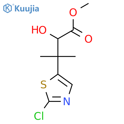 methyl 3-(2-chloro-1,3-thiazol-5-yl)-2-hydroxy-3-methylbutanoate structure
