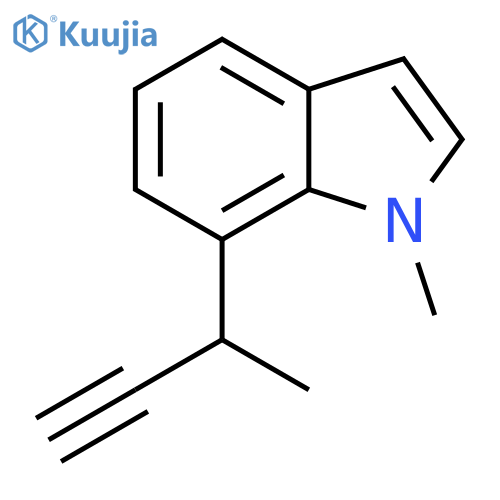 7-(but-3-yn-2-yl)-1-methyl-1H-indole structure