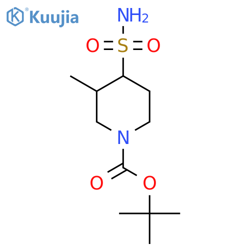 tert-butyl 3-methyl-4-sulfamoylpiperidine-1-carboxylate structure