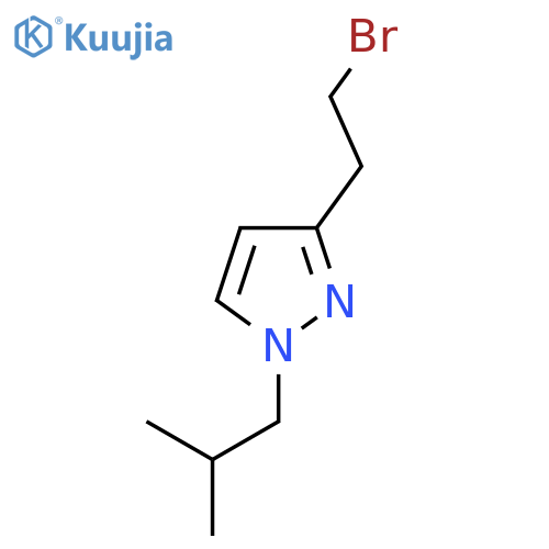 3-(2-bromoethyl)-1-(2-methylpropyl)-1H-pyrazole structure