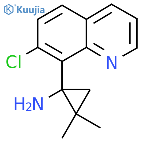 1-(7-chloroquinolin-8-yl)-2,2-dimethylcyclopropan-1-amine structure