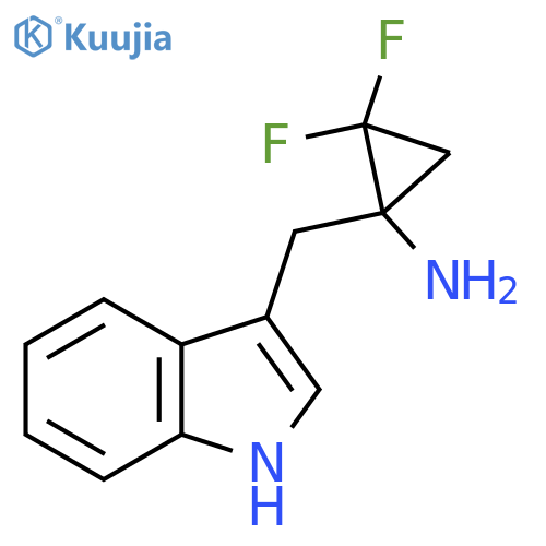 2,2-difluoro-1-(1H-indol-3-yl)methylcyclopropan-1-amine structure