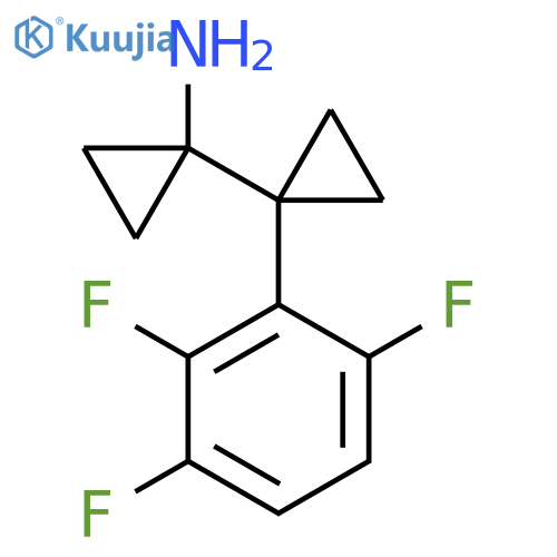 1-1-(2,3,6-trifluorophenyl)cyclopropylcyclopropan-1-amine structure