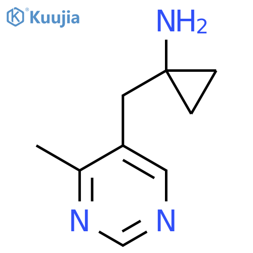 1-(4-methylpyrimidin-5-yl)methylcyclopropan-1-amine structure