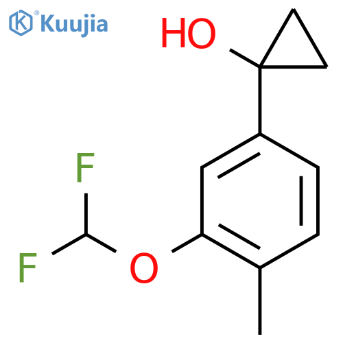 1-3-(difluoromethoxy)-4-methylphenylcyclopropan-1-ol structure