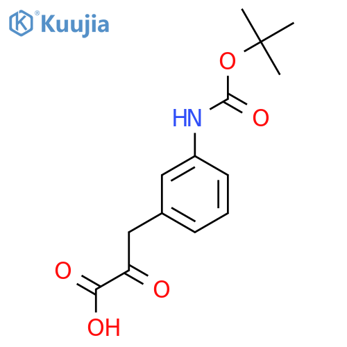 3-(3-{(tert-butoxy)carbonylamino}phenyl)-2-oxopropanoic acid structure