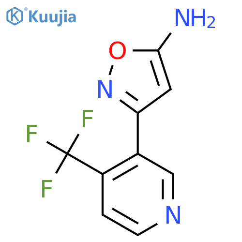 3-4-(trifluoromethyl)pyridin-3-yl-1,2-oxazol-5-amine structure