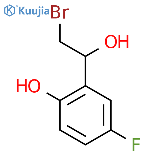 2-(2-bromo-1-hydroxyethyl)-4-fluorophenol structure
