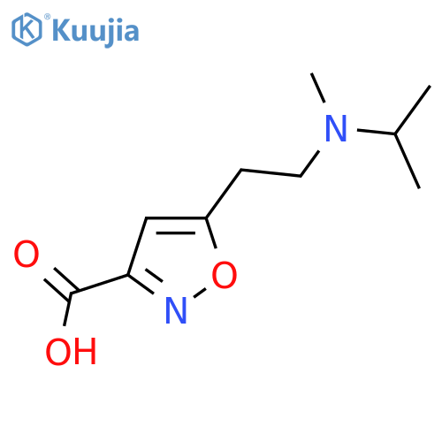 5-{2-methyl(propan-2-yl)aminoethyl}-1,2-oxazole-3-carboxylic acid structure