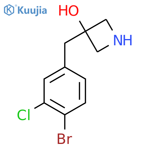 3-(4-bromo-3-chlorophenyl)methylazetidin-3-ol structure