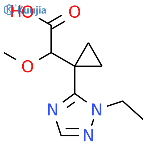 2-1-(1-ethyl-1H-1,2,4-triazol-5-yl)cyclopropyl-2-methoxyacetic acid structure