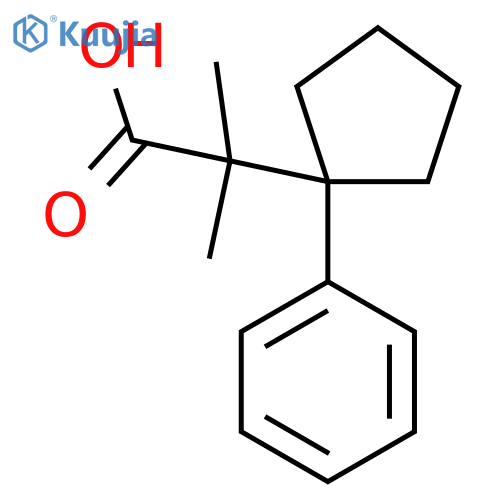 2-methyl-2-(1-phenylcyclopentyl)propanoic acid structure