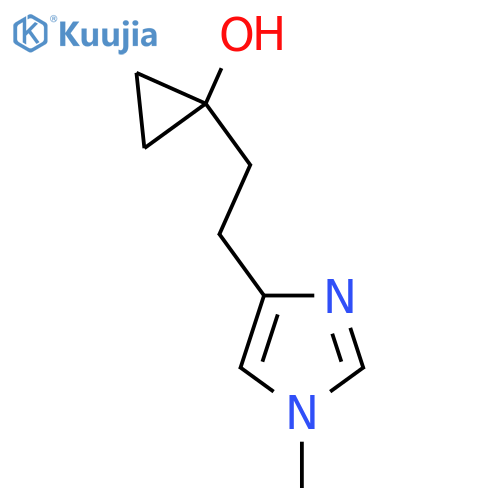 1-2-(1-methyl-1H-imidazol-4-yl)ethylcyclopropan-1-ol structure