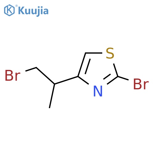 2-bromo-4-(1-bromopropan-2-yl)-1,3-thiazole structure