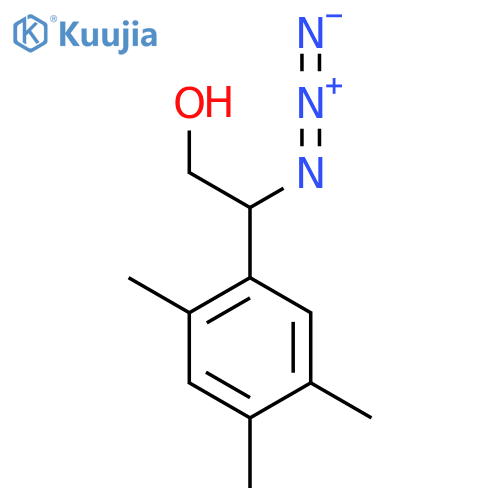 2-azido-2-(2,4,5-trimethylphenyl)ethan-1-ol structure