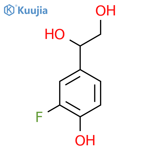 1-(3-fluoro-4-hydroxyphenyl)ethane-1,2-diol structure