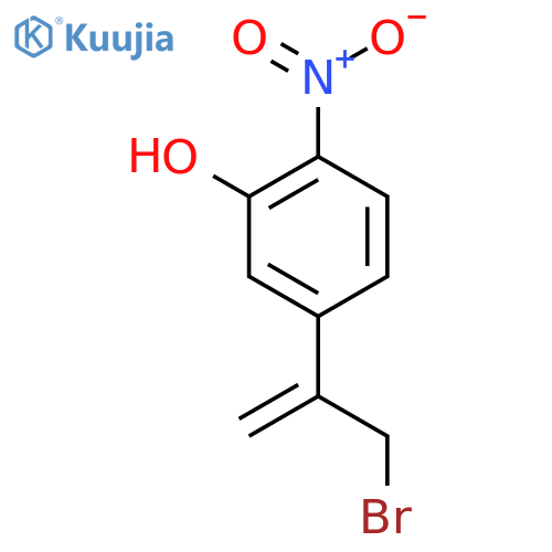 5-(3-bromoprop-1-en-2-yl)-2-nitrophenol structure