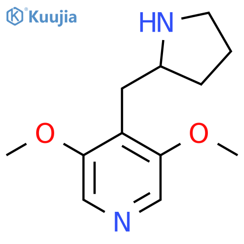 3,5-dimethoxy-4-(pyrrolidin-2-yl)methylpyridine structure