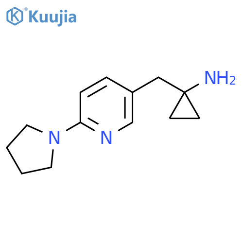 1-{6-(pyrrolidin-1-yl)pyridin-3-ylmethyl}cyclopropan-1-amine structure
