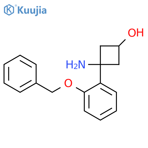 3-amino-3-2-(benzyloxy)phenylcyclobutan-1-ol structure