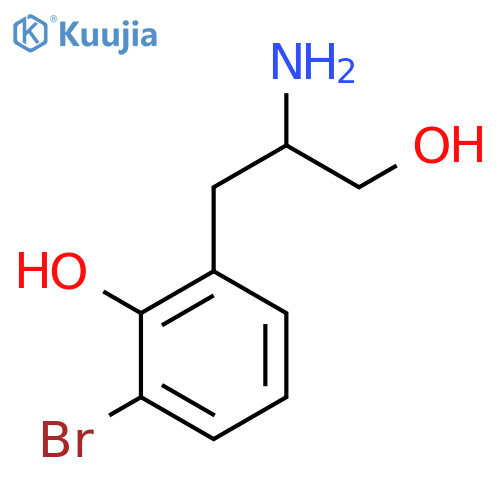 2-(2-amino-3-hydroxypropyl)-6-bromophenol structure