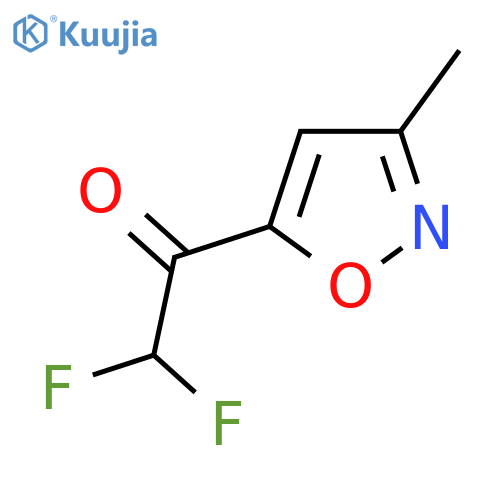 2,2-Difluoro-1-(3-methyl-1,2-oxazol-5-yl)ethan-1-one structure